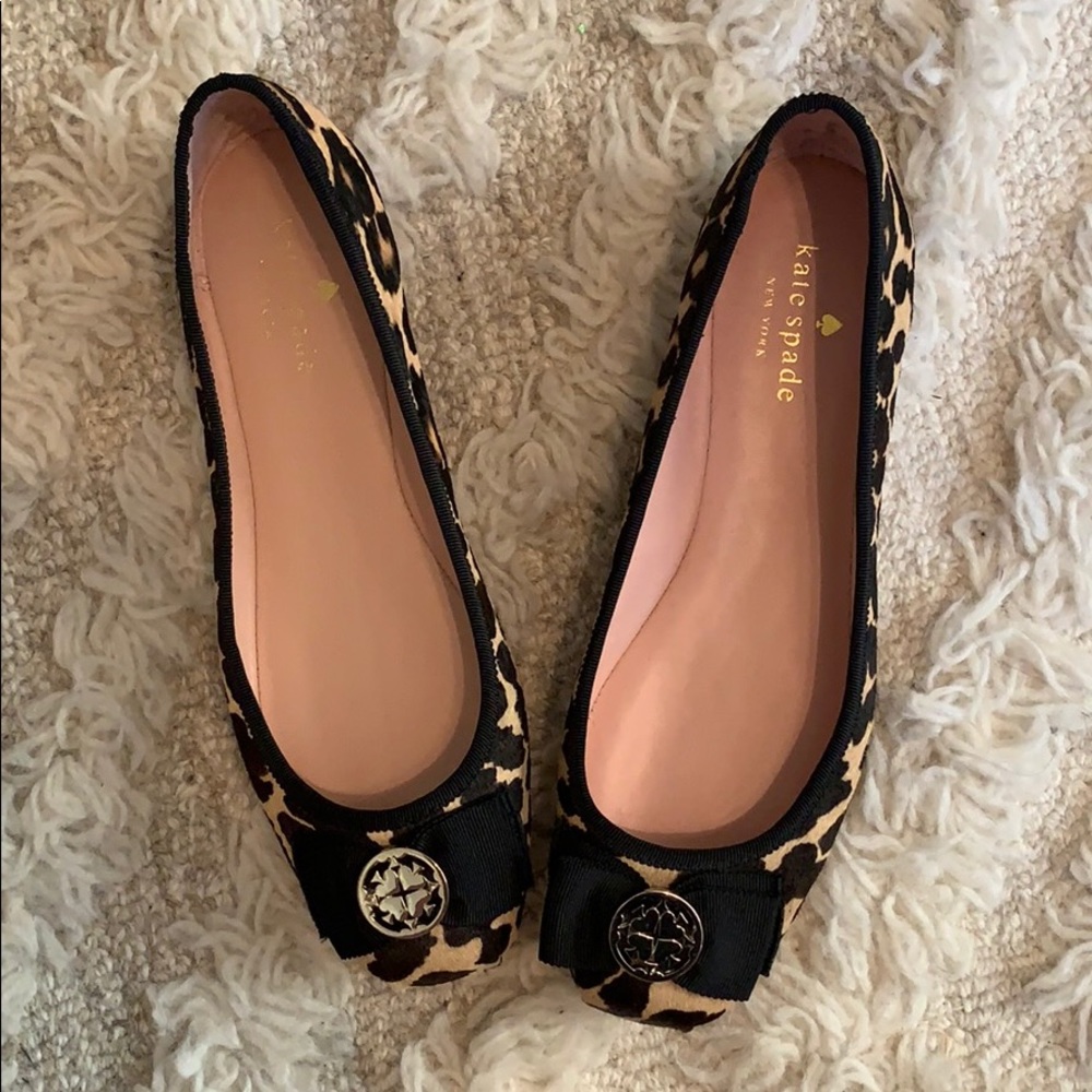 Kate Spade Pony Hair Cheetah Print Flats Size 8.5